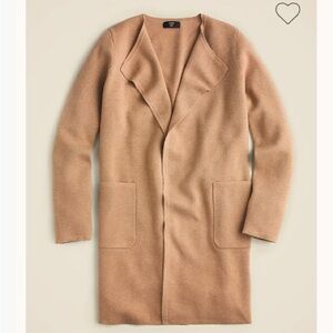 J. Crew Juliette Collarless Sweater Blazer in Heather Khaki size Small